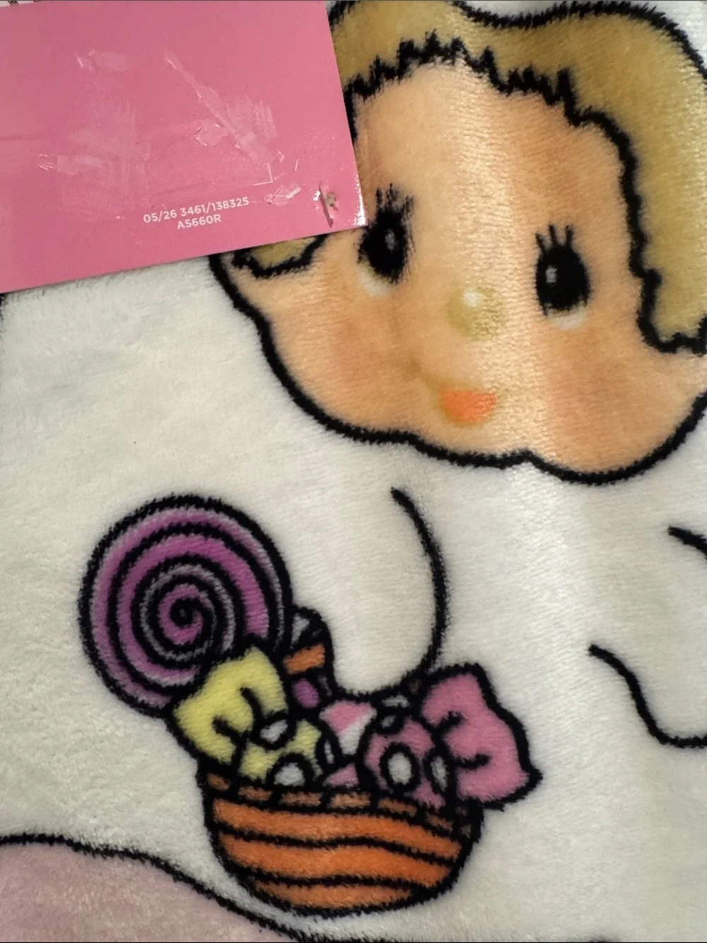 MONCHHICHI  GHOST HALLOWEEN PLUSH THROW